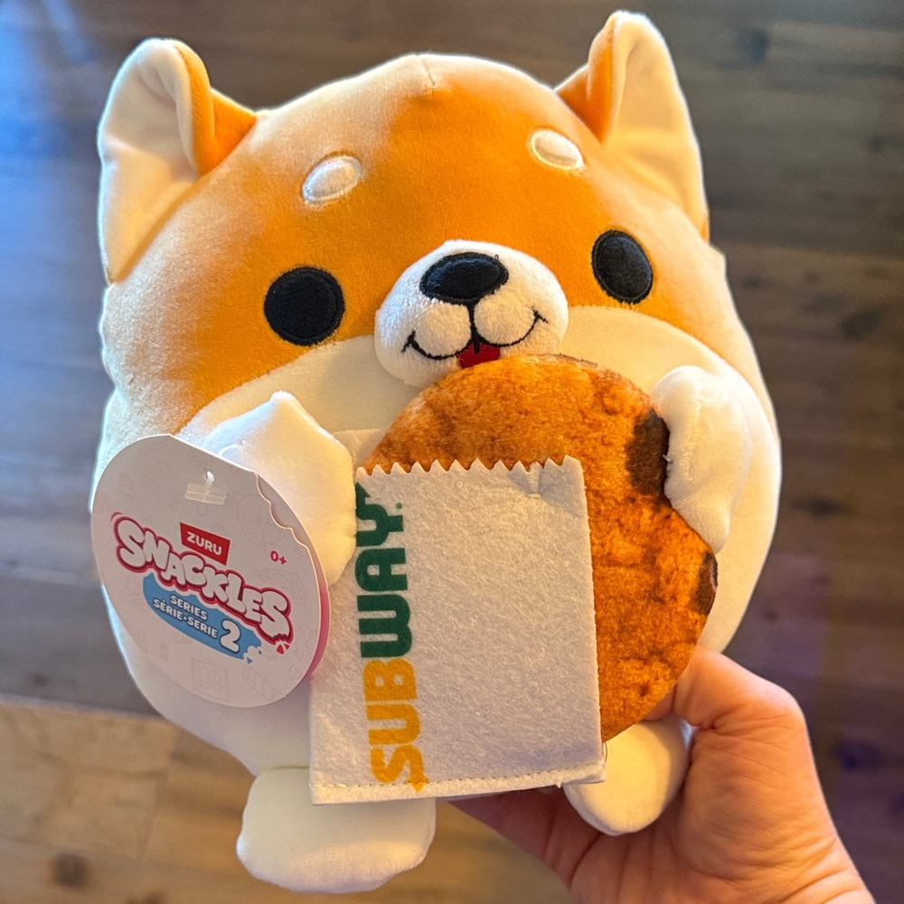 ZURU Snackles Corgi Stuffed Animal - Subway series 2 Orange and White